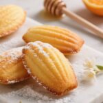 Orange Blossom Honey Madeleines fresh baked