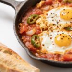Authentic Turkish Menemen recipe with eggs, tomatoes, and peppers