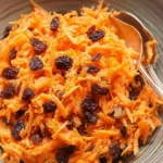 Colorful Carrot Raisin Salad in a Bowl