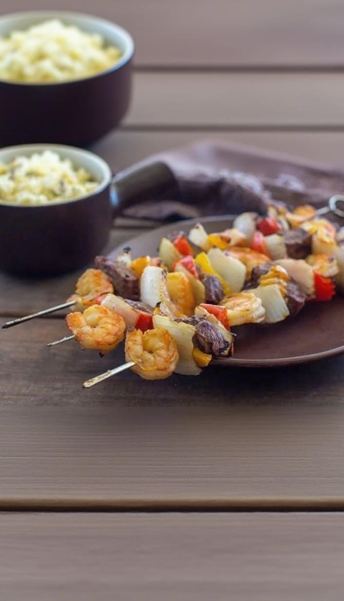 grilled steak and shrimp kabobs recipe