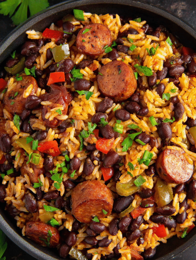 Black Beans and Rice with Sausage