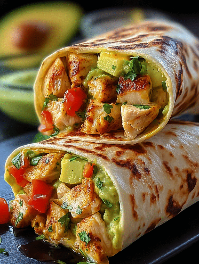 Chicken Avocado Ranch Burritos