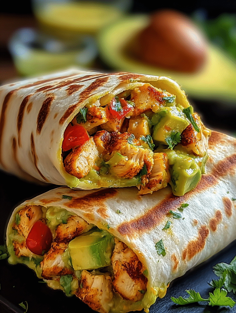 Chicken Avocado Ranch Burritos