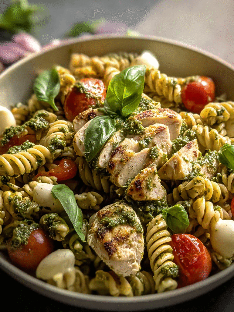 Chicken Pesto Pasta Salad