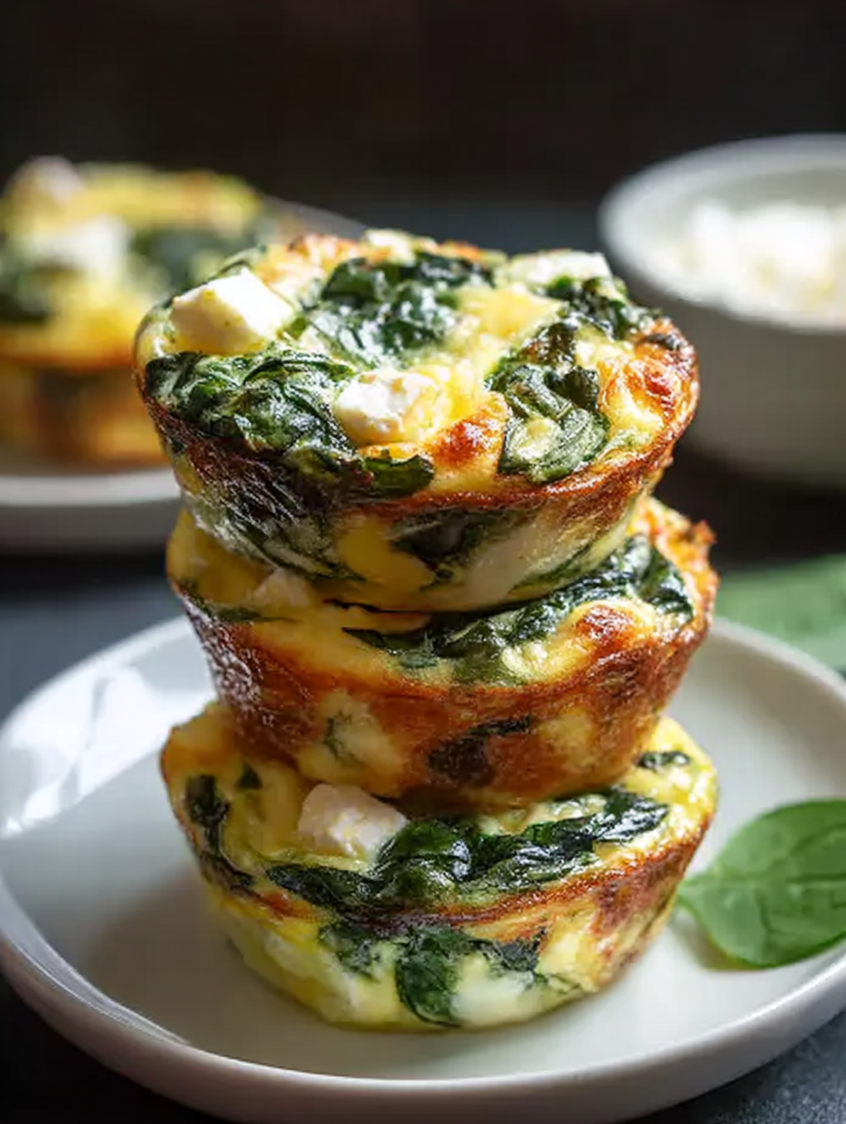 Egg Muffins with Spinach and Feta