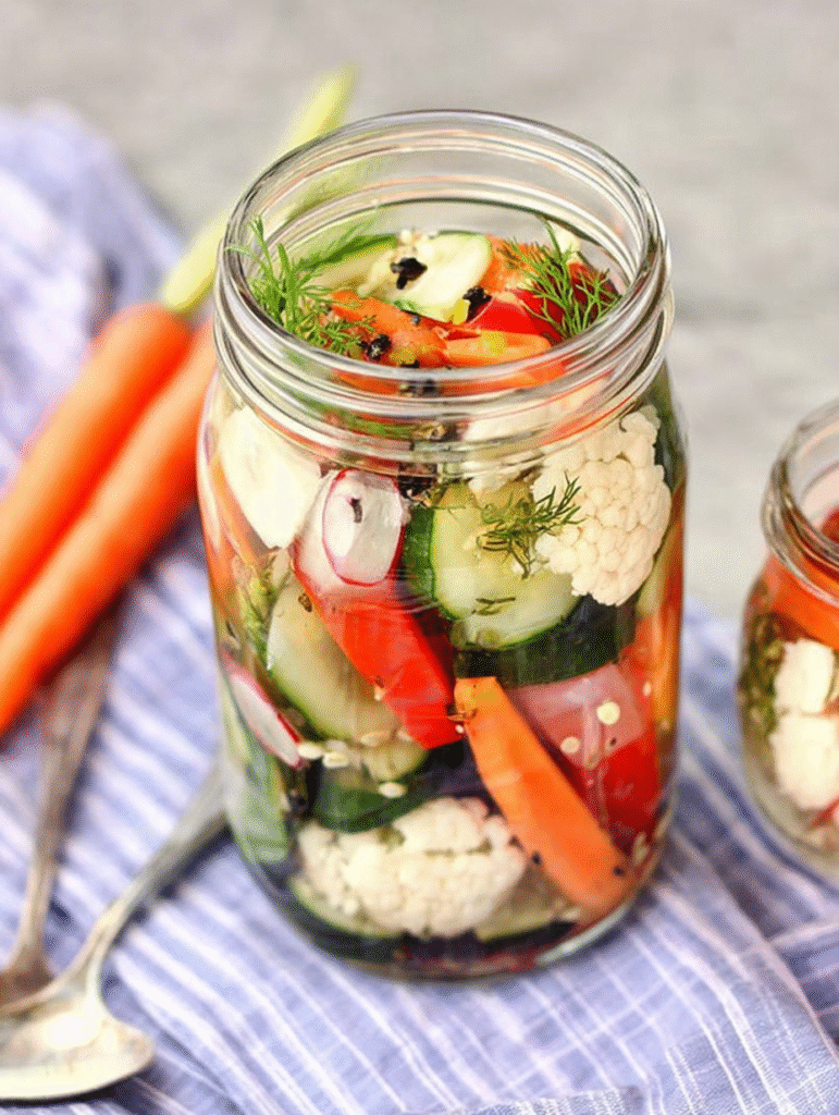 Refrigerator Pickled Vegetables
