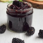 Homemade Blackberry Vanilla Bourbon Jam Jar