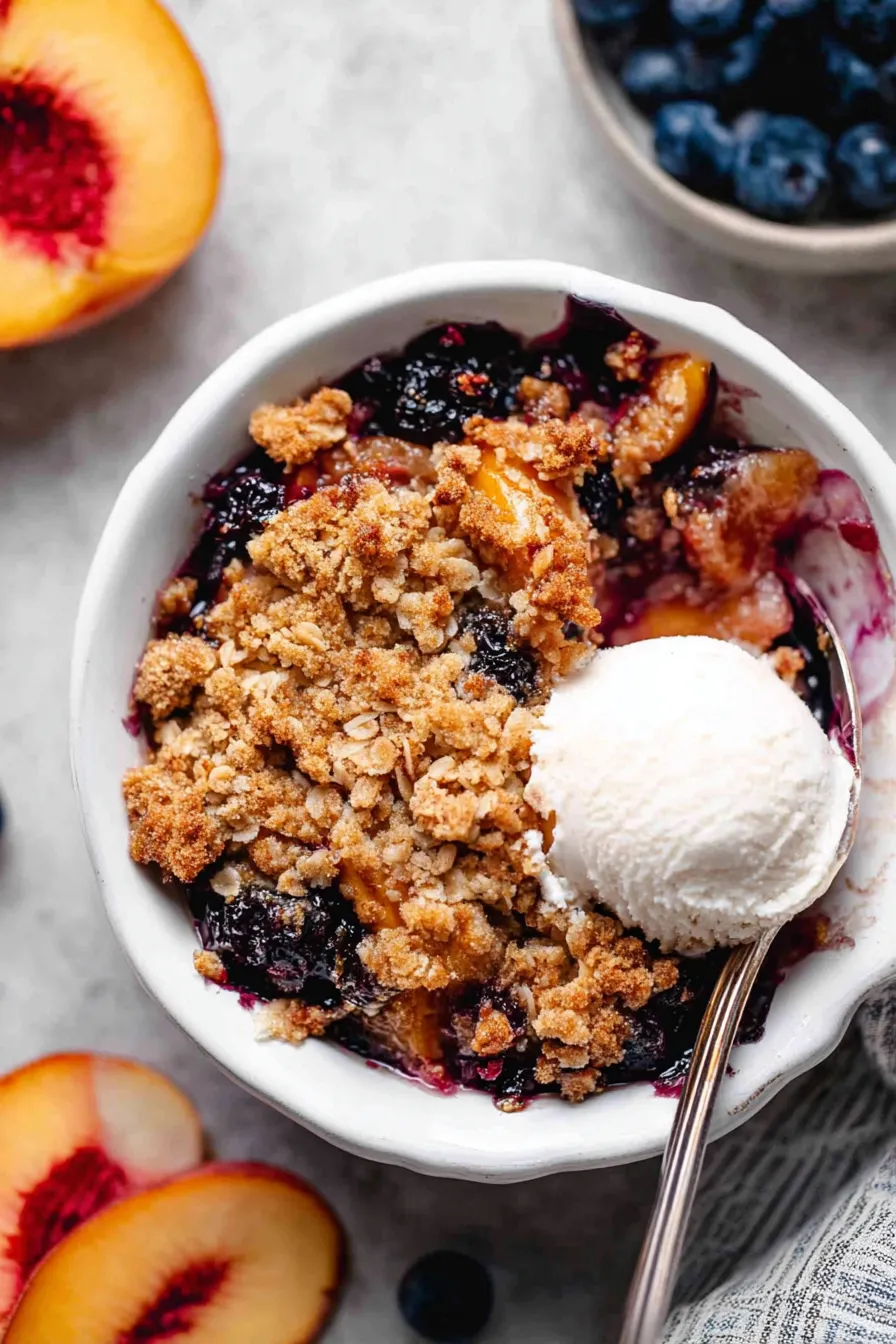 Blueberry Peach Crumble