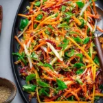 Colorful Carrot Sesame Salad in a Bowl