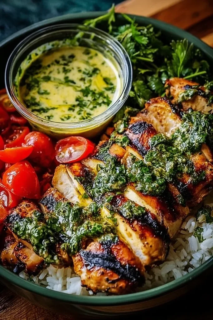 Chimichurri Grilled Chicken Bowl - Delicious and Colorful Meal