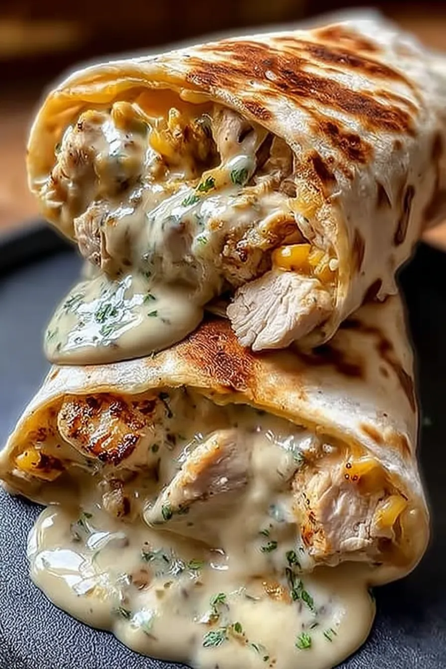 Delicious Chipotle Ranch Grilled Chicken Burrito