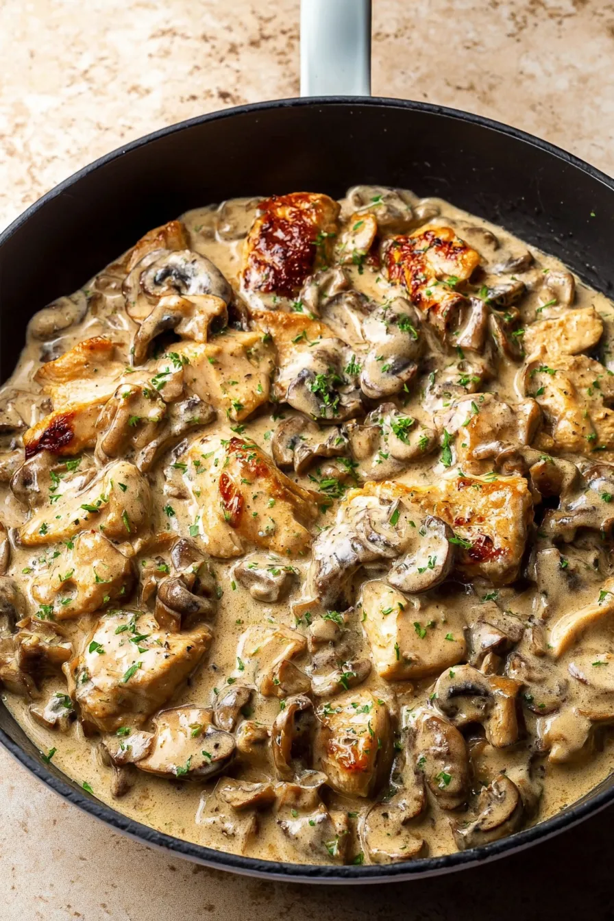 Creamy Chicken Stroganoff