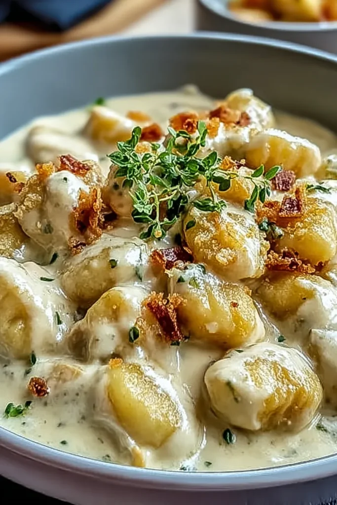 Creamy Crack Chicken Gnocchi in a Bowl