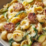 Creamy Protein-Packed Pasta Bowl Garnished