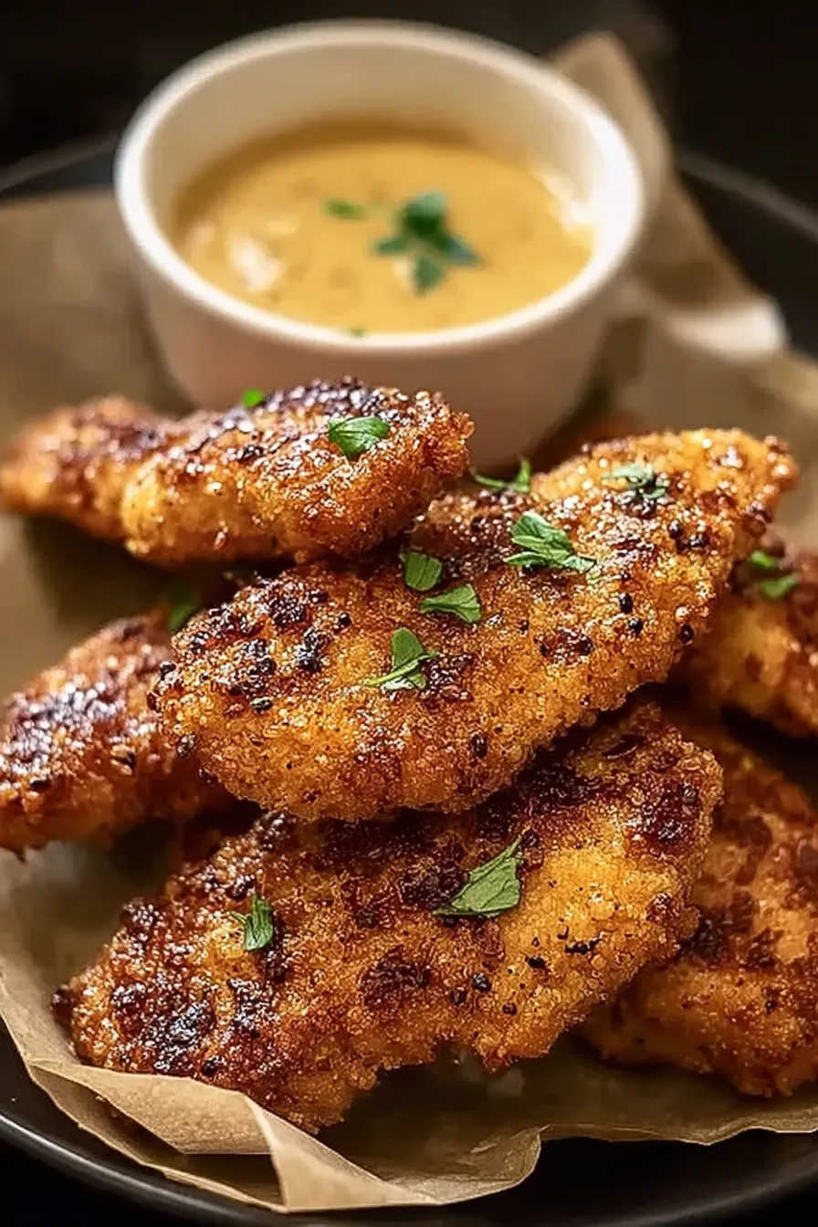Crispy Mustard Chicken Tenders Ready to Savor