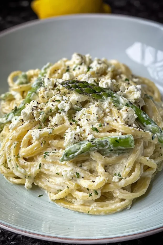 Lemon Feta Pasta in a Bowl