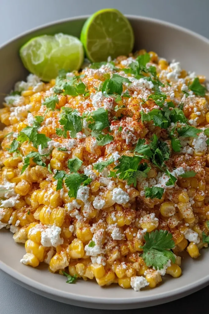 Delicious Mexican Street Corn Salad in a Bowl