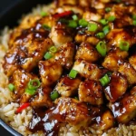 One-Pan Bold Honey BBQ Chicken Rice Plated