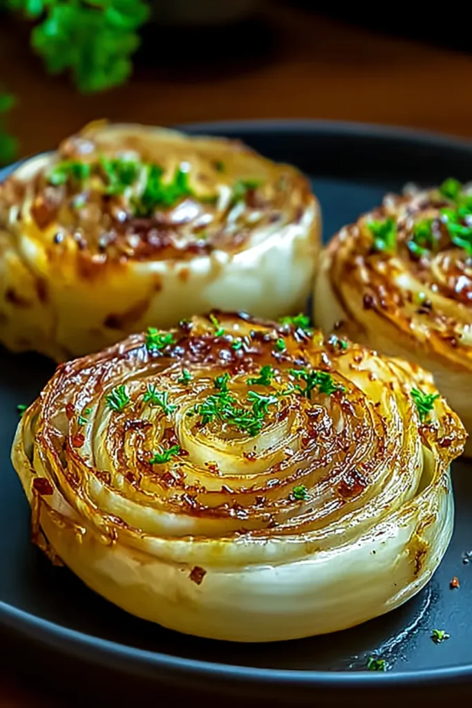 Oven Roasted Garlic Cabbage Steaks Freshly Made