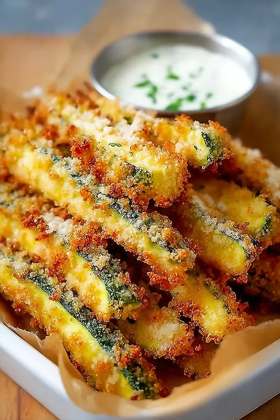 Crispy Parmesan Zucchini Fries Freshly Baked