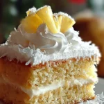 Pineapple Coconut Dream Cake Slice