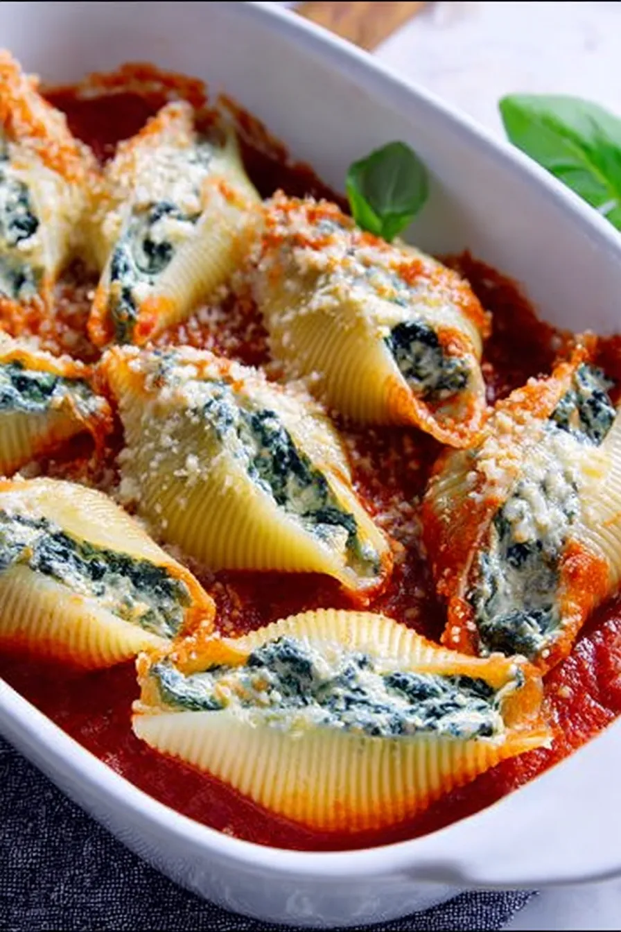Spinach and Ricotta Stuffed Shells