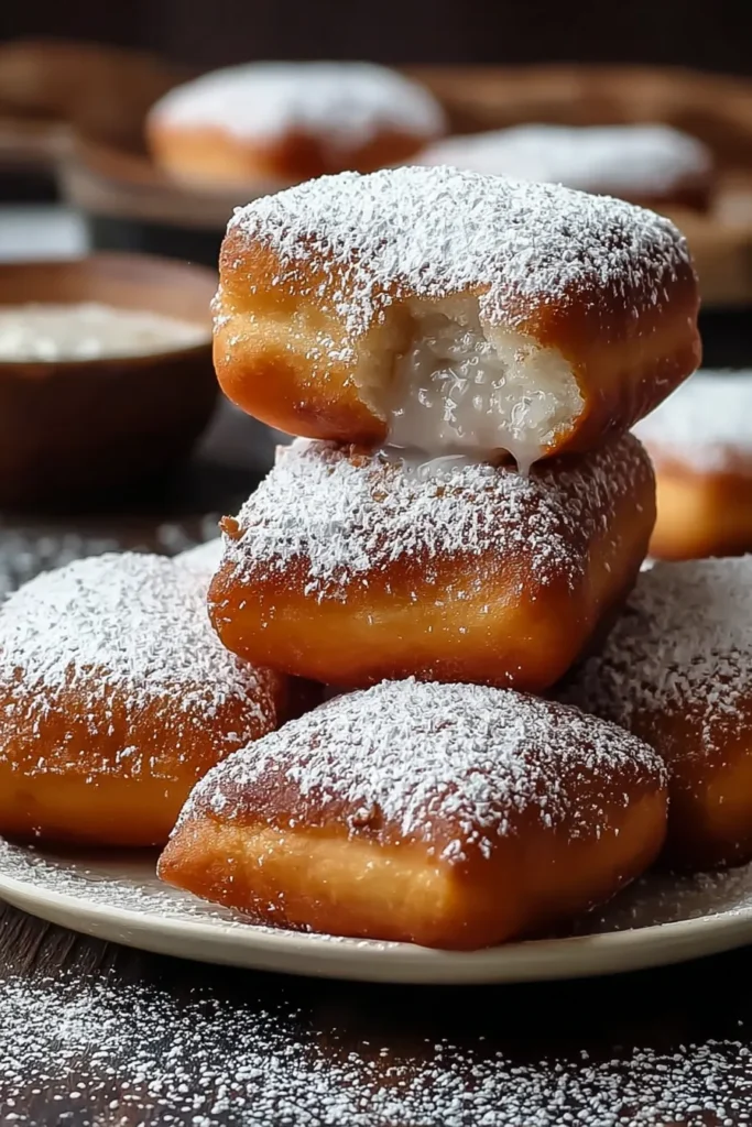 Delicious Vanilla French Beignets Plated for Serving