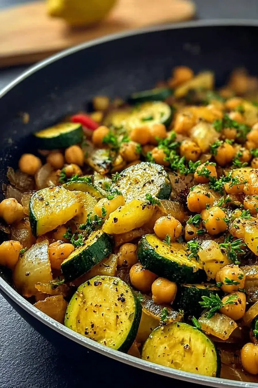 Zucchini and Chickpea Skillet
