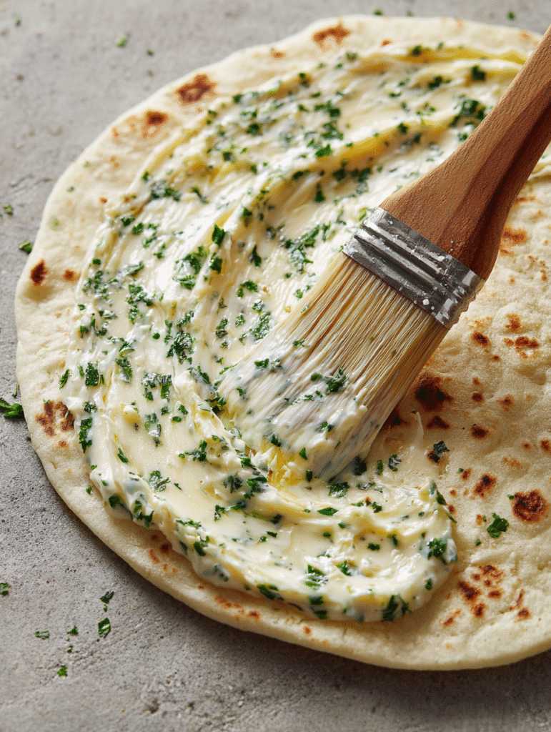 Air Fryer Cheesy Tortilla Garlic Bread