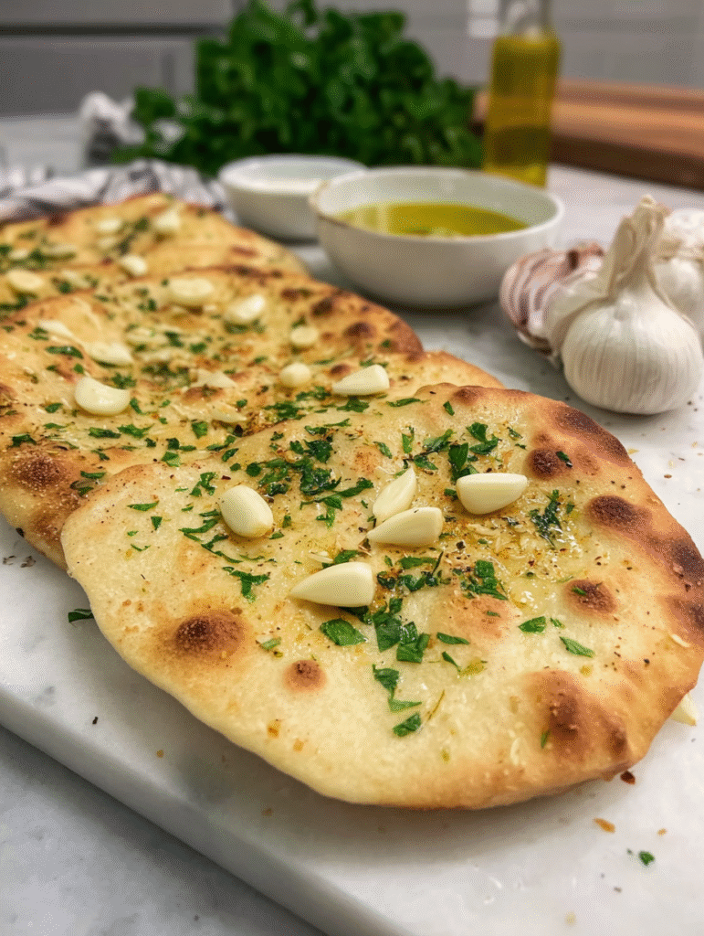 Air Fryer Garlic Flatbread