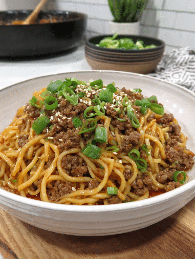 Asian Ground Beef Noodles