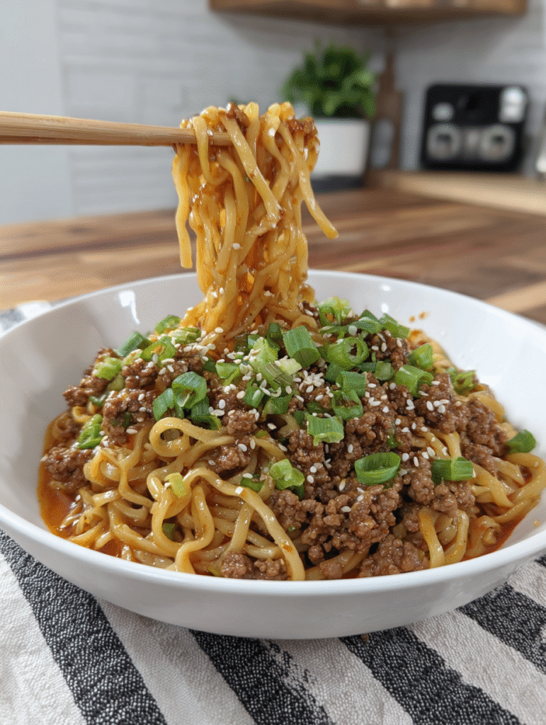 Asian Ground Beef Noodles