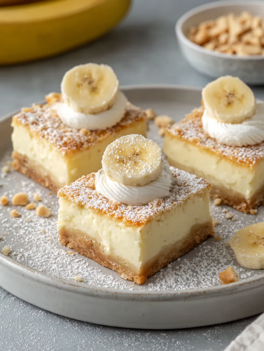 Banana Cream Cheesecake Bars