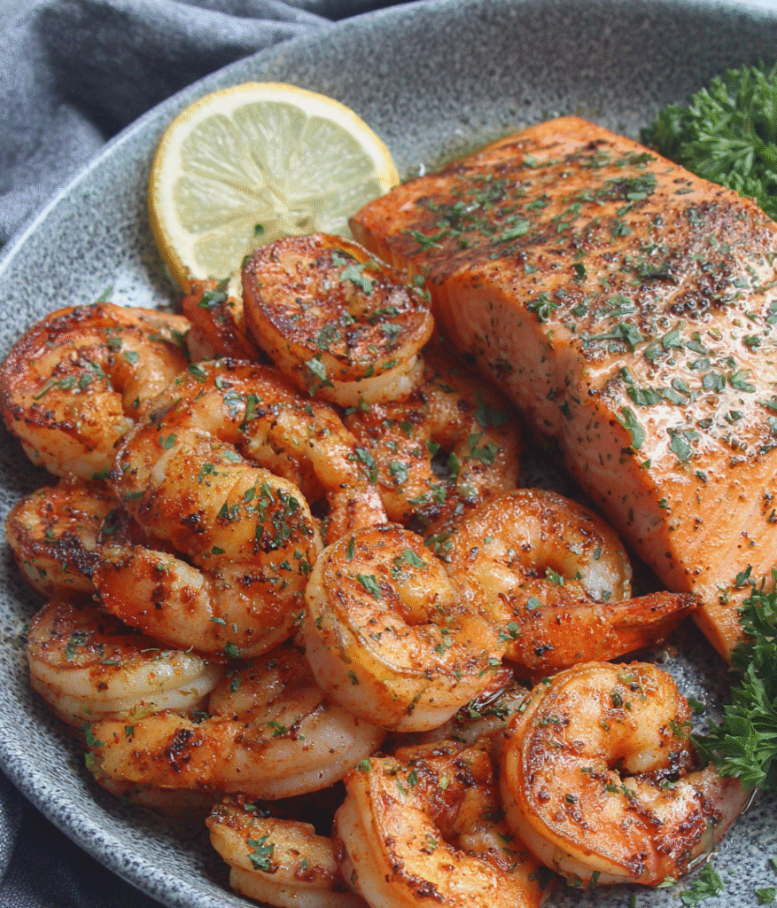 Cajun Shrimp and Salmon