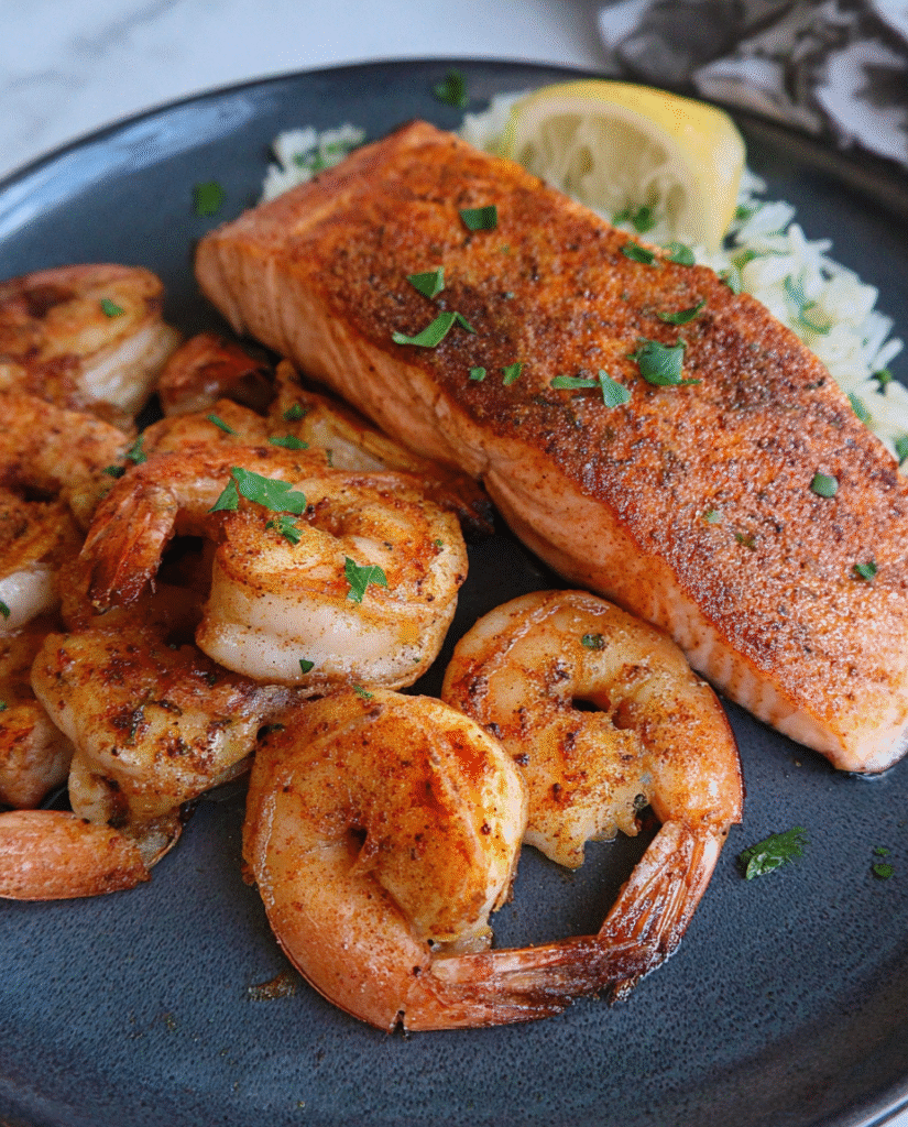 Cajun Shrimp and Salmon