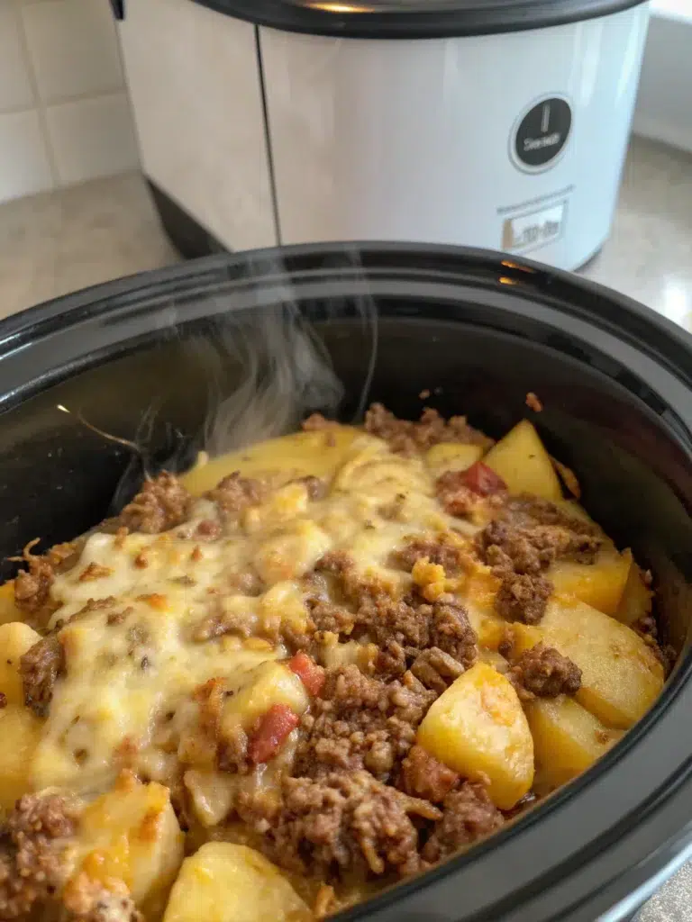 Crockpot Hamburger Potato Casserole