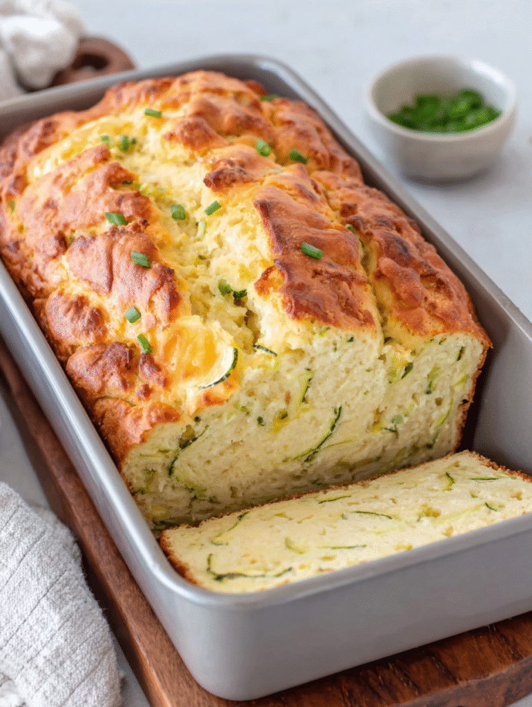 Green Onion Zucchini Cheddar bread