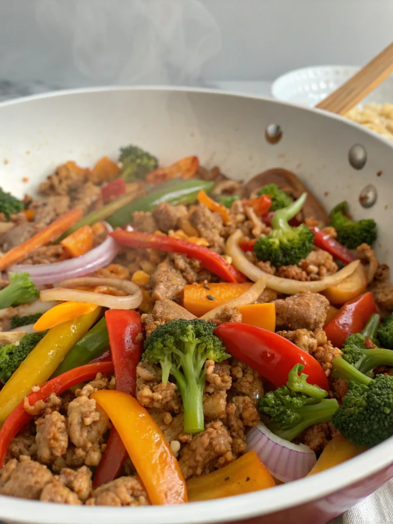 Ground Turkey Teriyaki Stir Fry