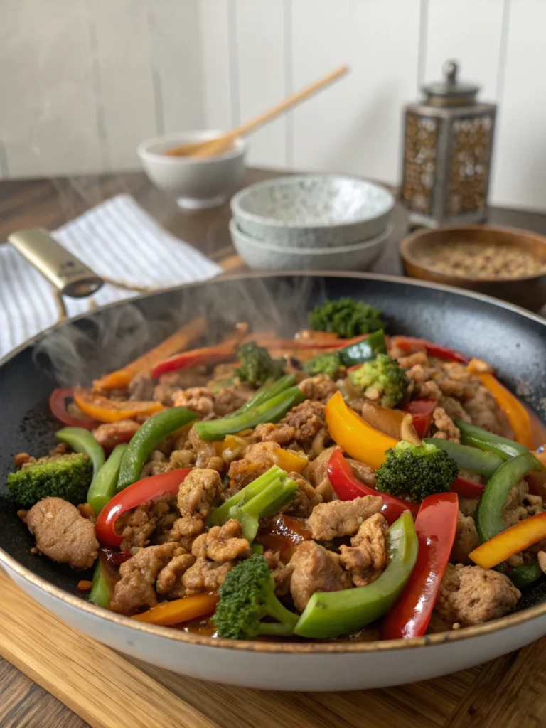 Ground Turkey Teriyaki Stir Fry