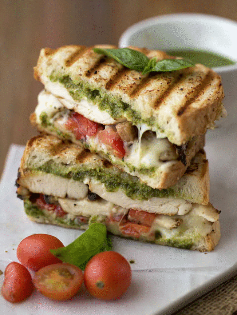Loaded Chicken Pesto Panini