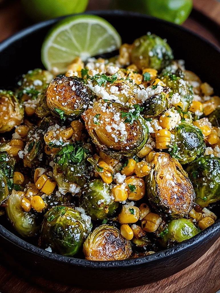 Mexican Street Corn Brussels Sprouts