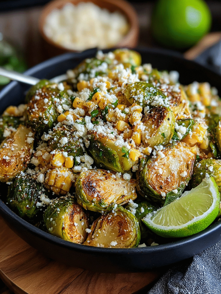 Mexican Street Corn Brussels Sprouts