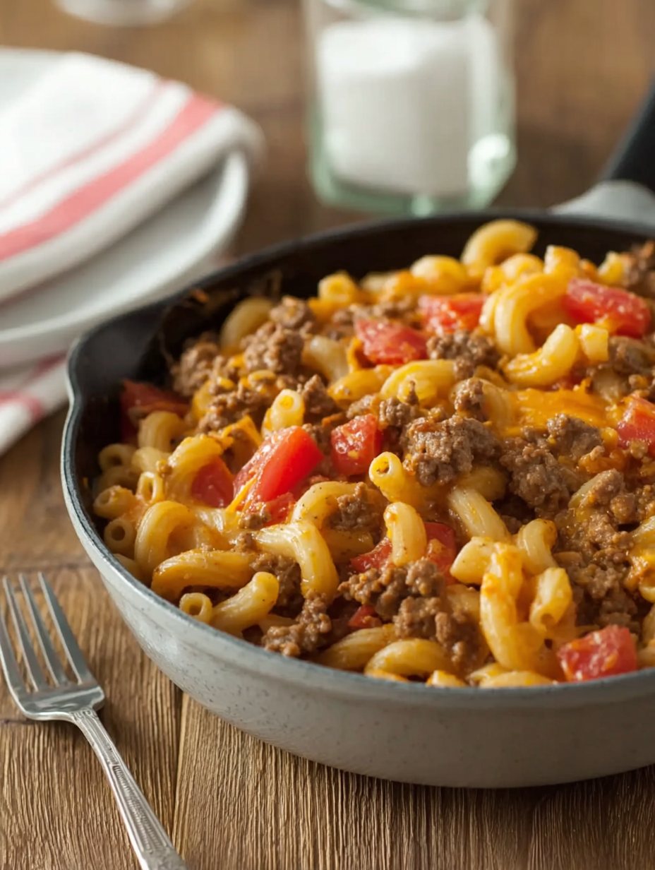 One-Pot Cheeseburger Macaroni