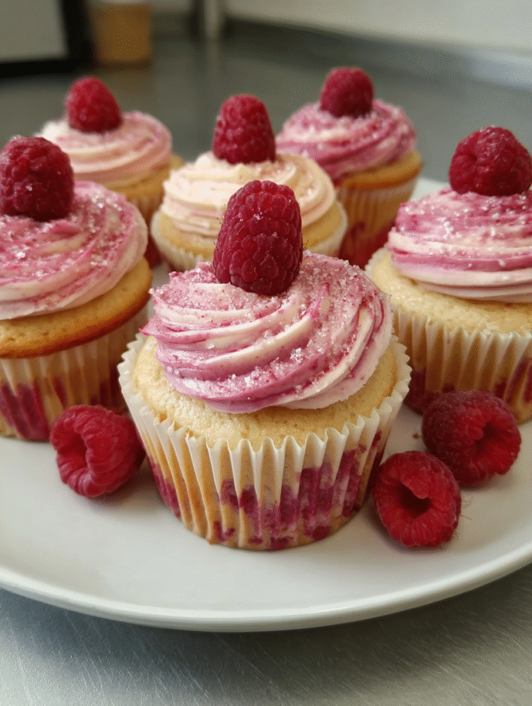 Raspberry Swirl Cupcakes