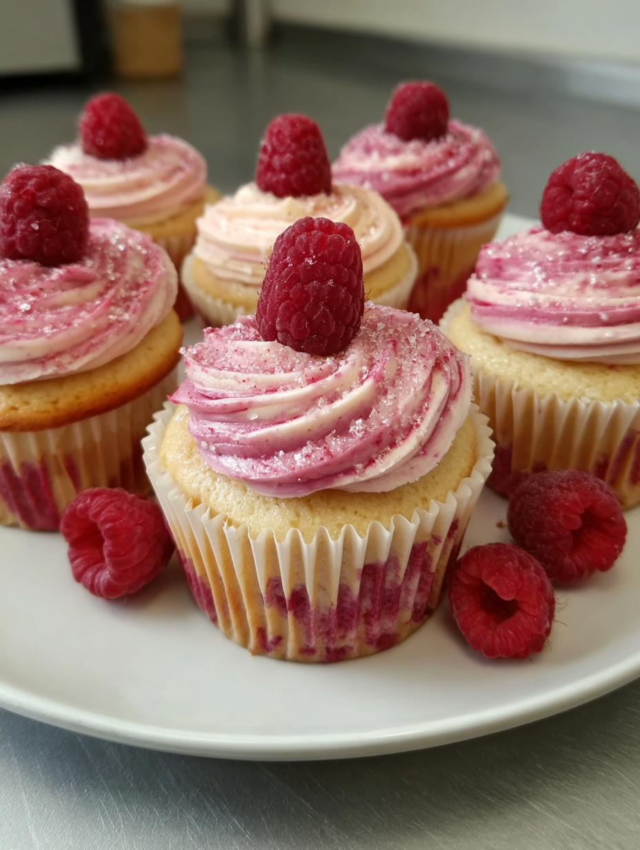 Raspberry Swirl Cupcakes