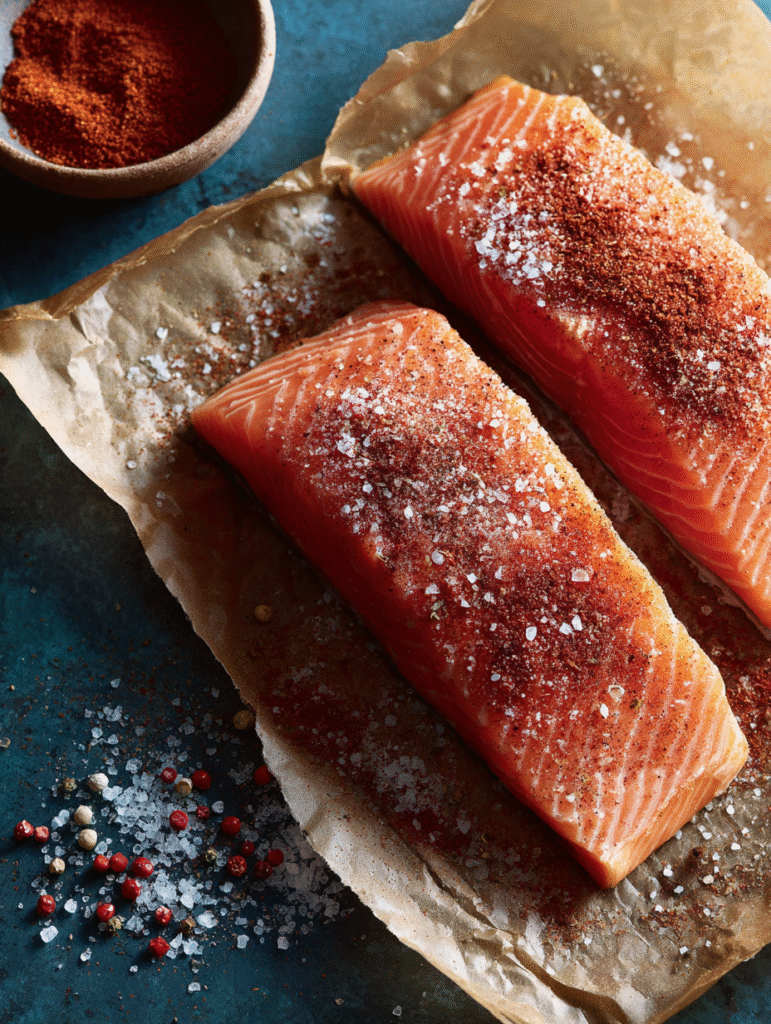 Salmon with Garlic Lemon Butter Sauce