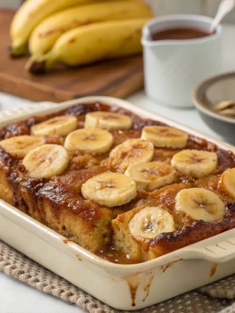 Sticky Banana Bread Pudding Cake