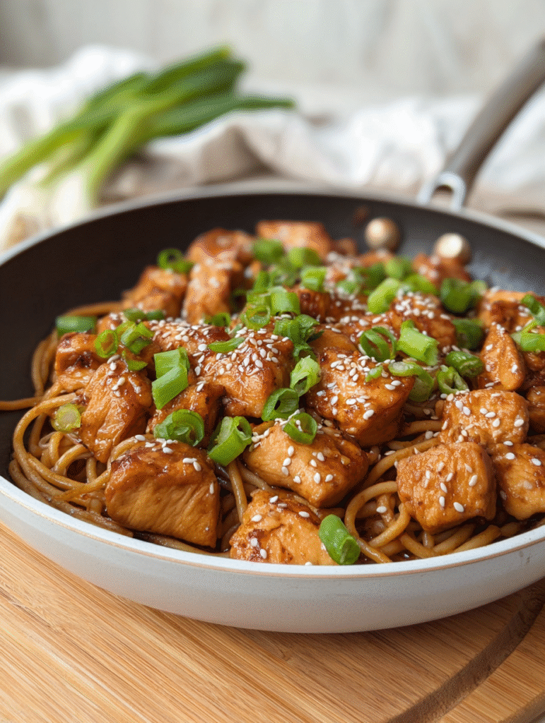 Sticky Garlic Chicken Noodles