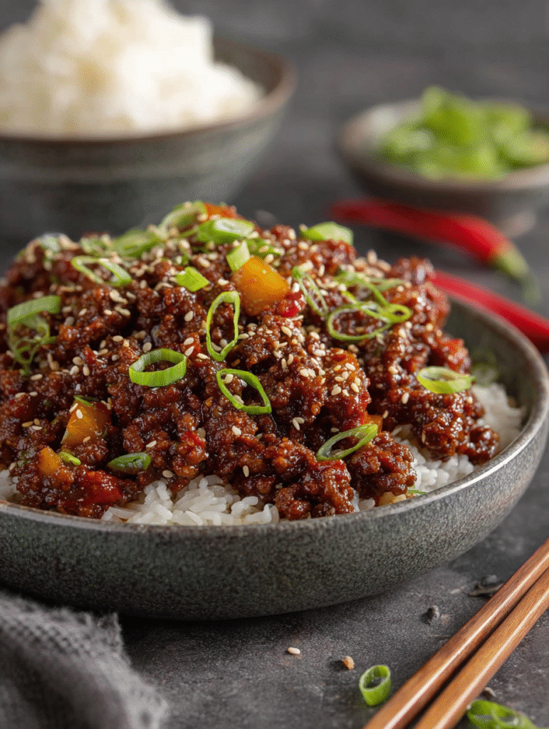 Sticky Ginger Beef Mince