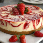 Strawberry Swirl Cheesecake